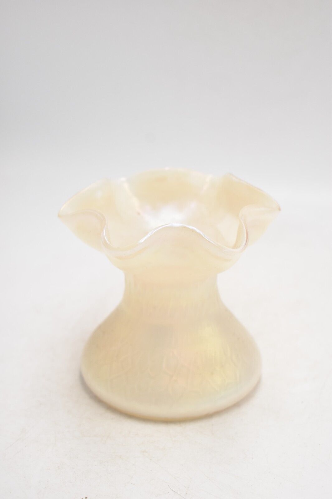Antique Kralik Glass Vase – Iridescent Matt Lustre – Art Nouveau Bohemian