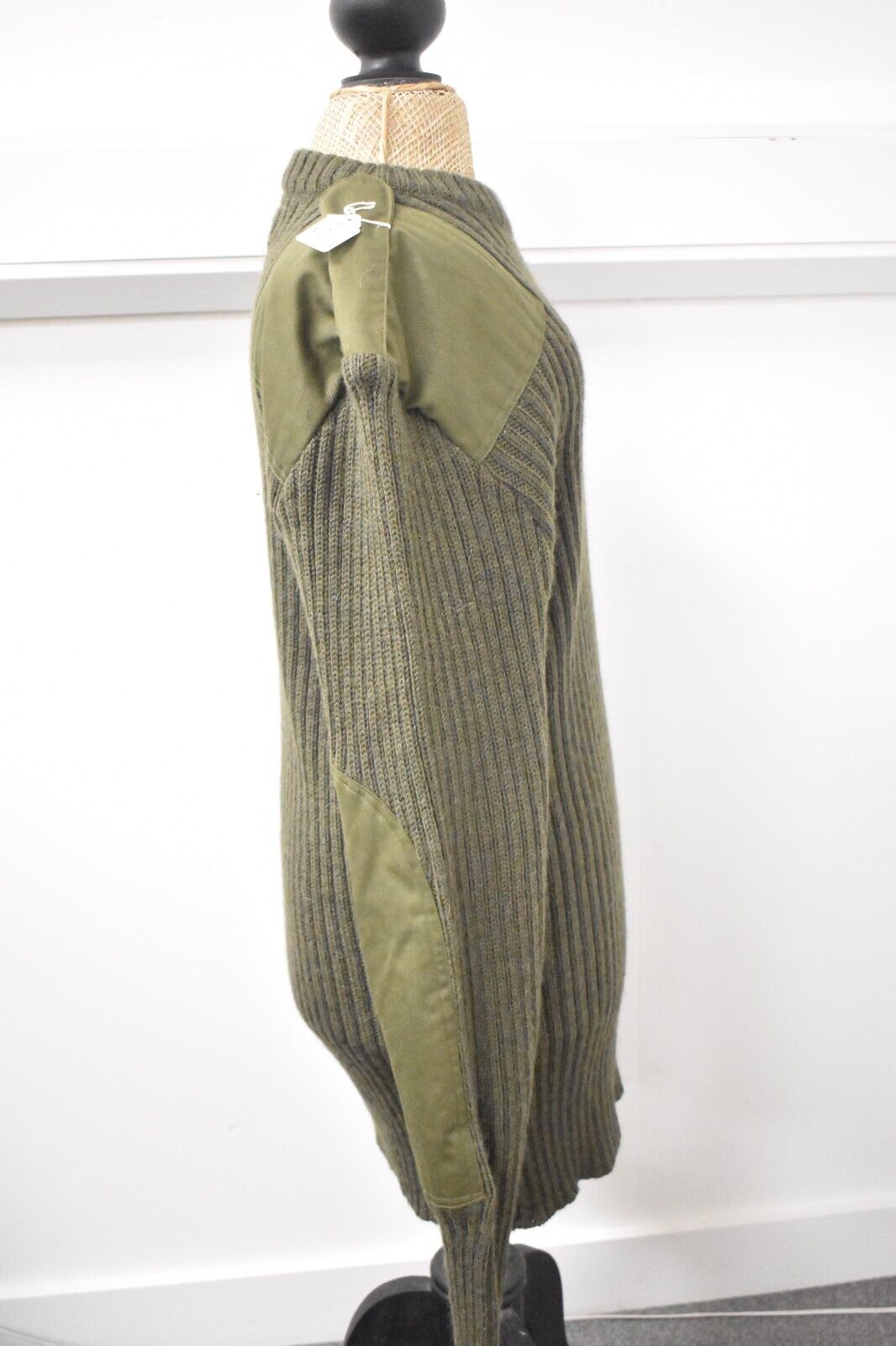 British Army Olive Green Wool Jumper Pullover Thermal Jersey - Size 100cm