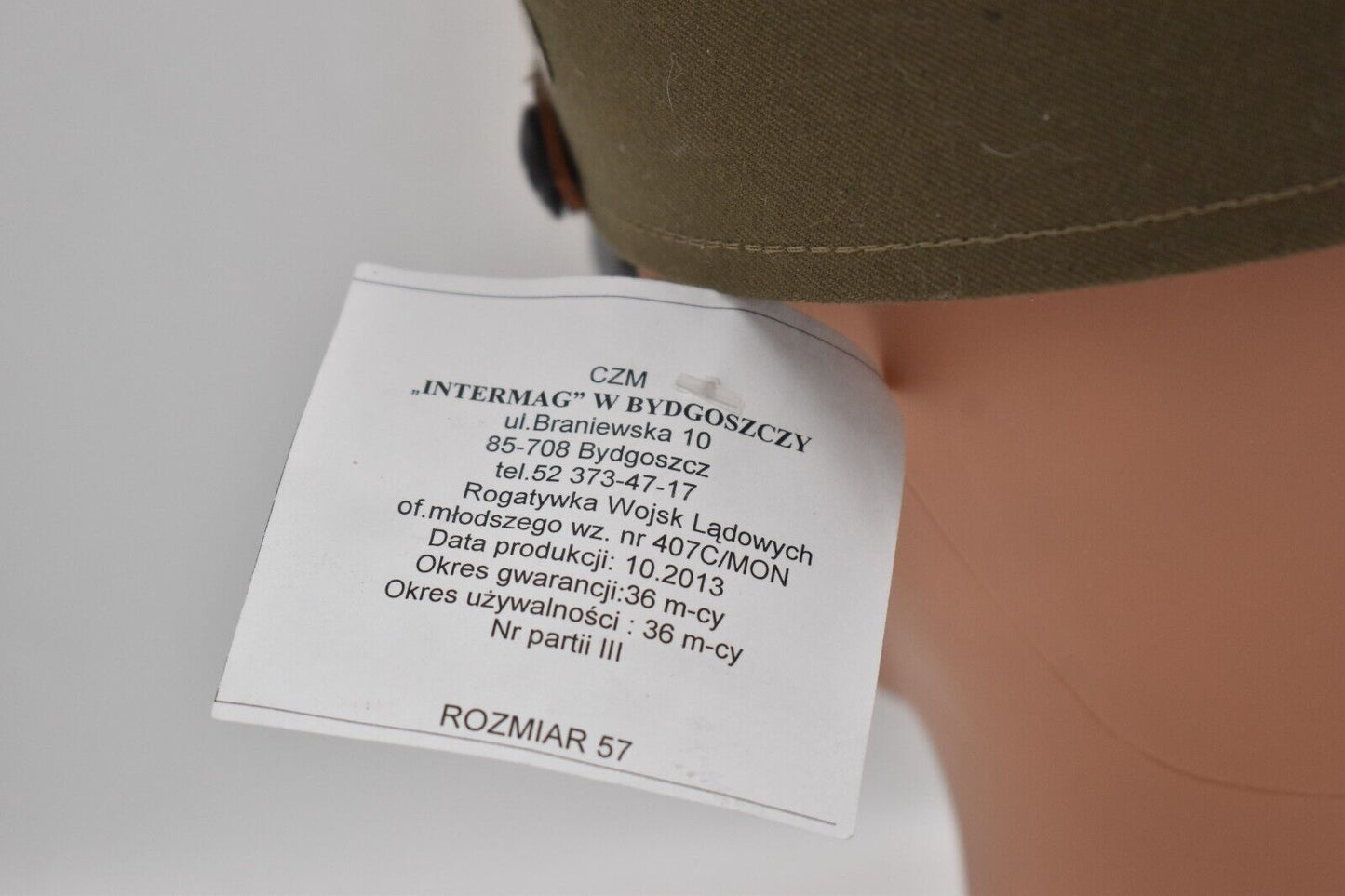 Polish Army Officer’s Cap with Eagle Cap Badge – Size 57