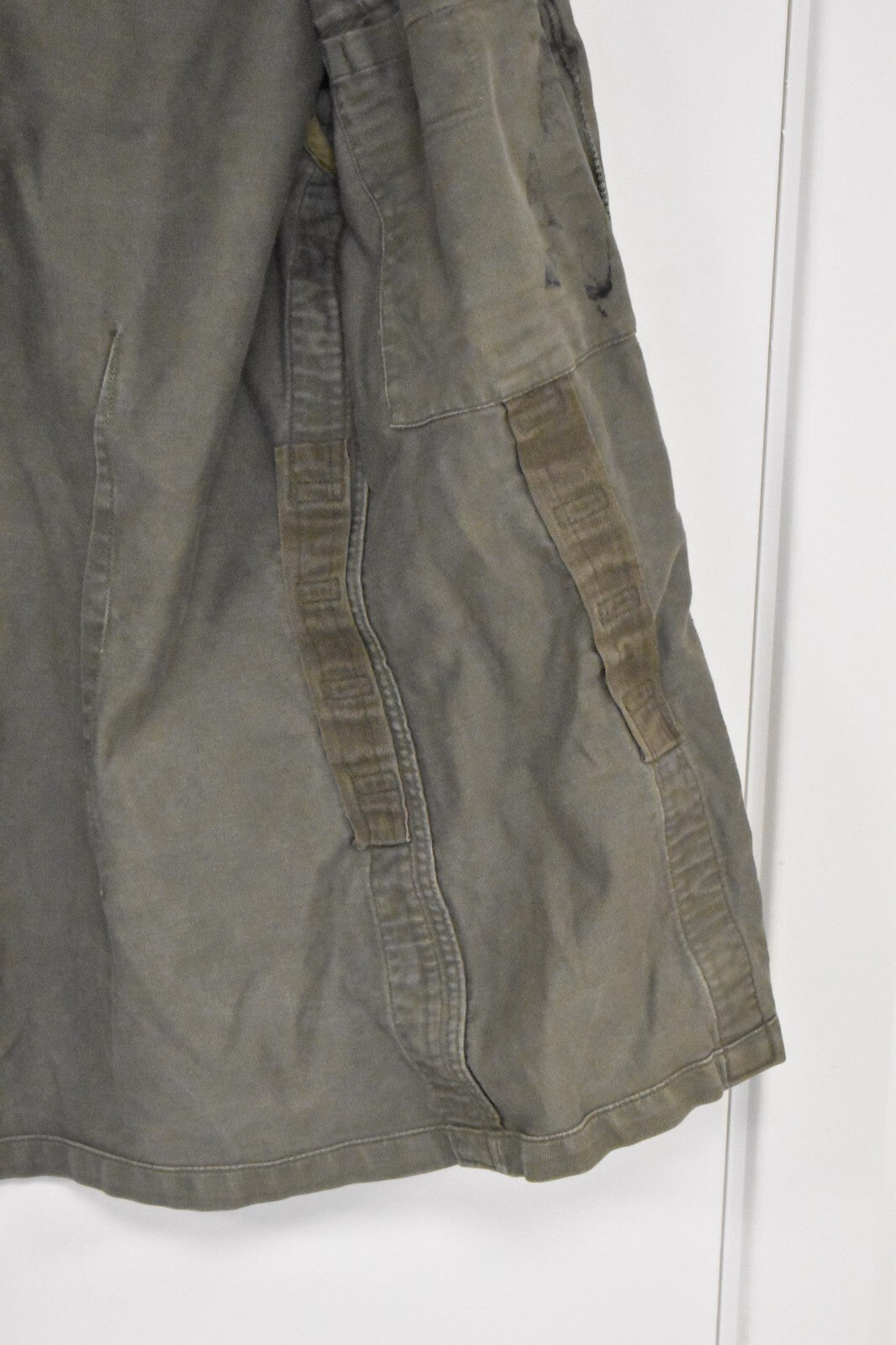 Vintage German Army Olive Moleskin Shirt – 40" Chest – Military Surplus Utility