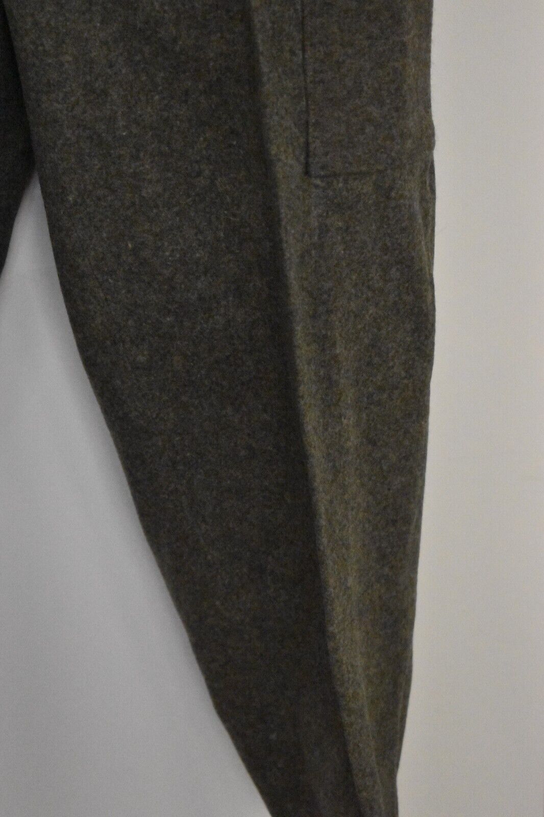 Swedish Army WWII Olive Grey Wool Field Trousers with Leather Straps Dated 1941