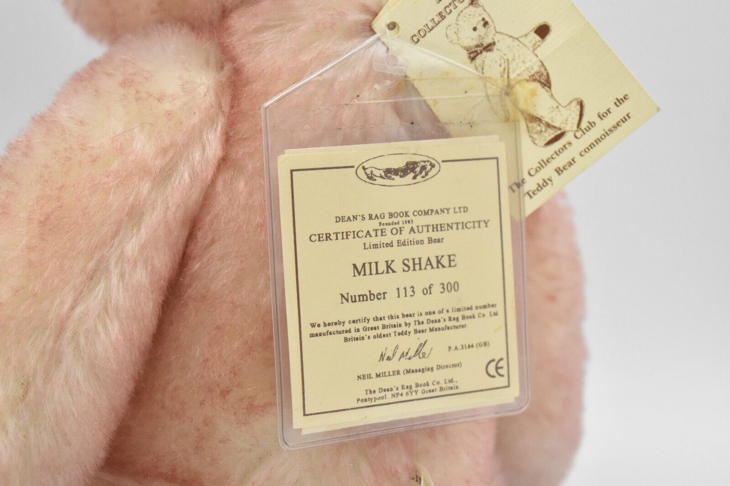 Deans Rag Book Co Milk Shake Teddy Bear – Retired & Tagged