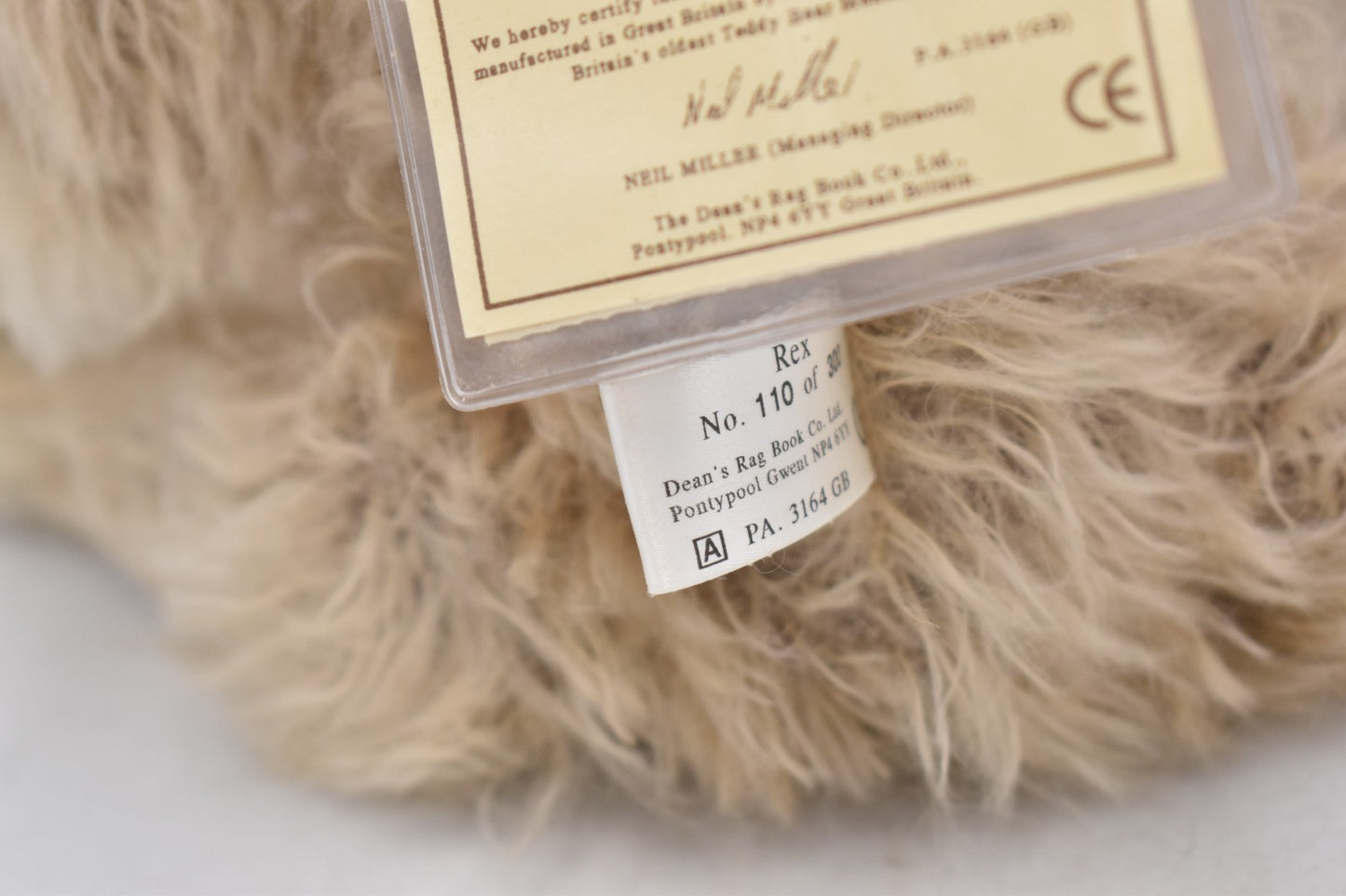 Deans Rag Book Co Rex Teddy Bear – Limited Edition 110/300 – Mohair