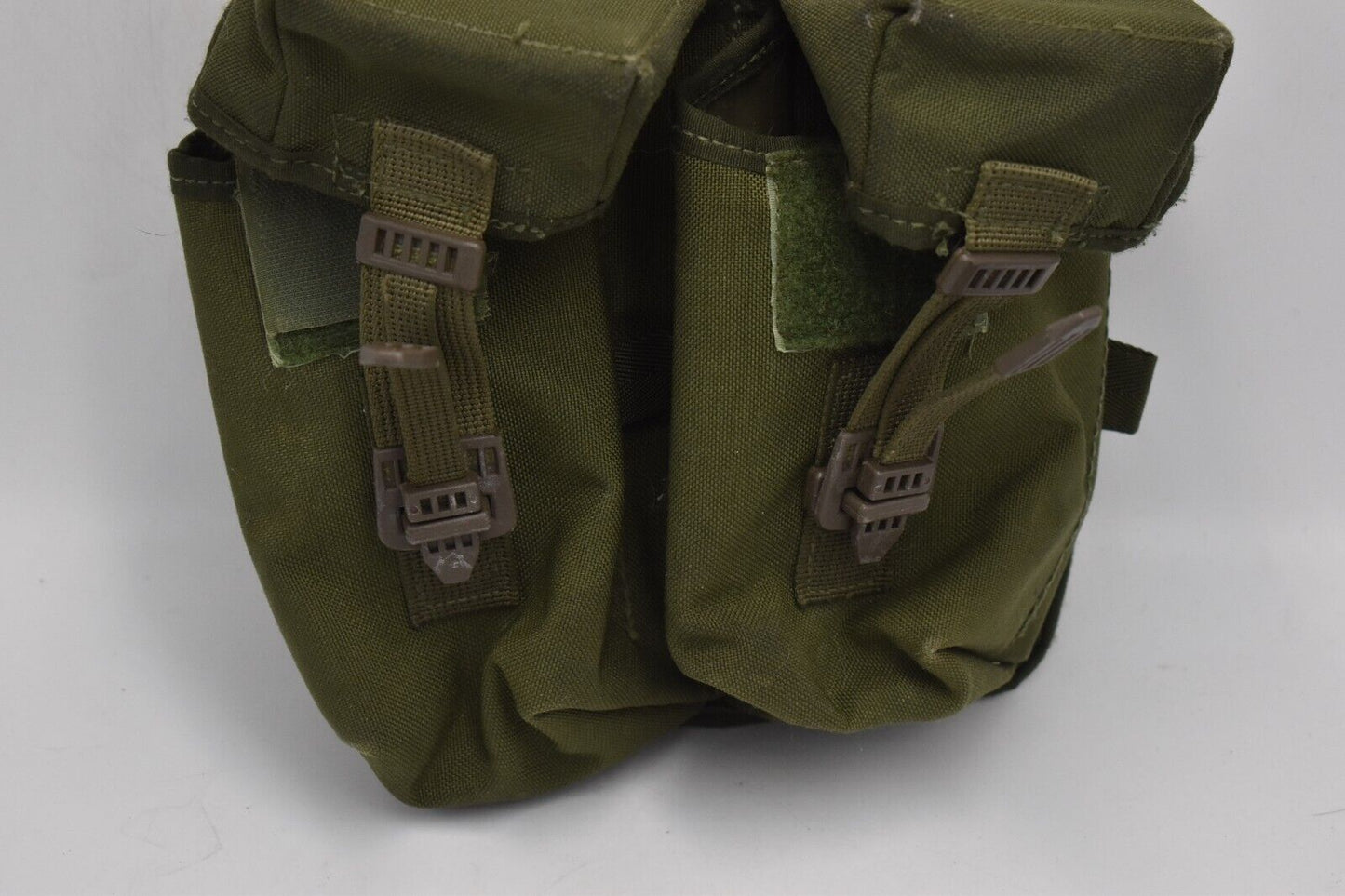 British Army Olive Green PLCE Right Hand Double Ammunition Pouch