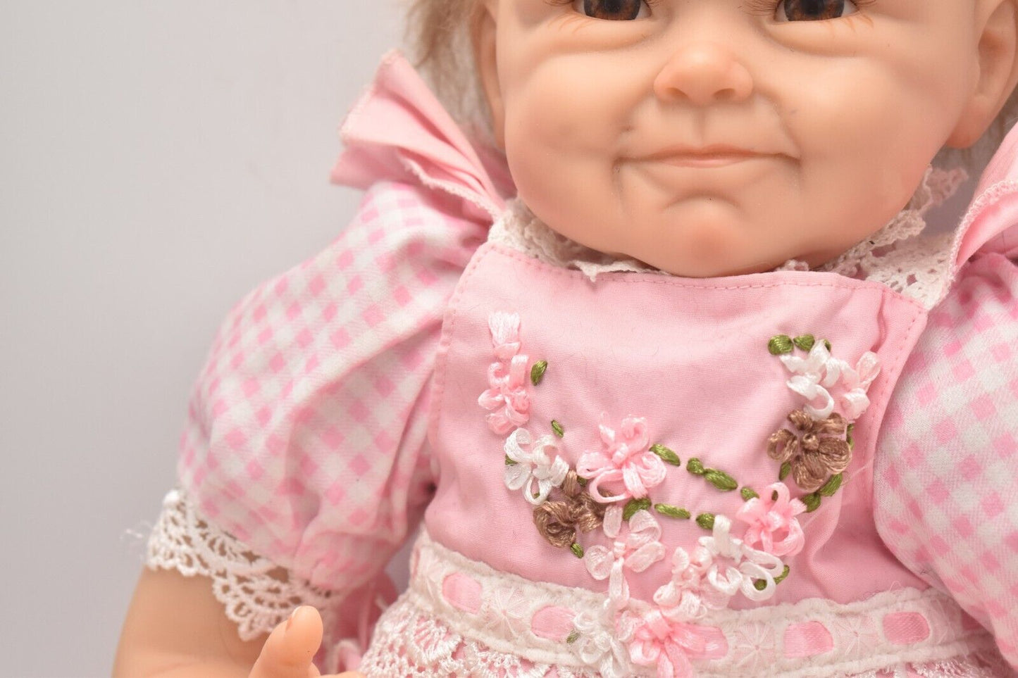 Vintage Reborn Baby Girl by Andrea Arcello – Lifelike, Rooted Hair, Artist Doll