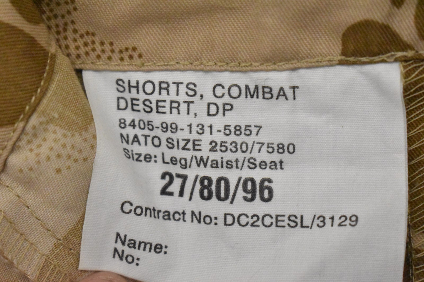British Army Desert DPM Camo Shorts – Waist 30" – Military Surplus