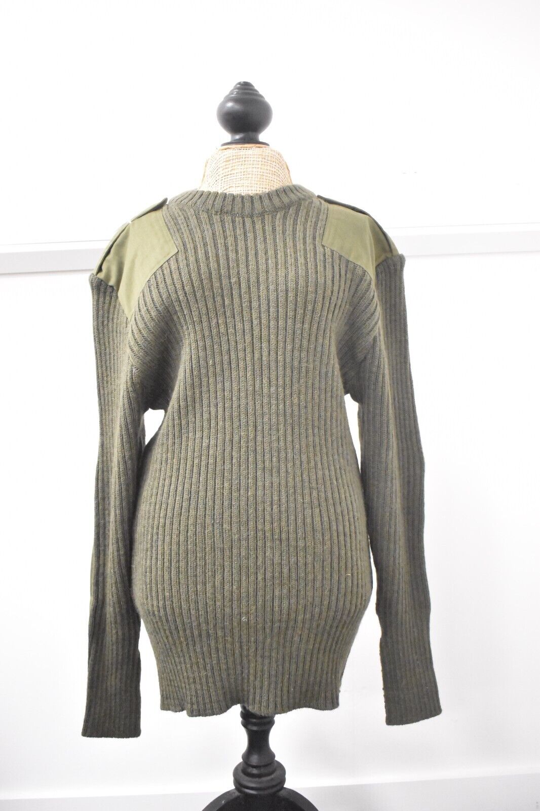 British Army Olive Green Wool Jumper Pullover Thermal Jersey - Size 100cm