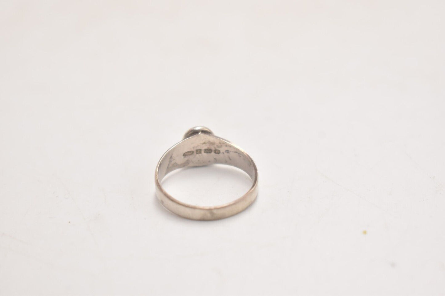 Vintage Sterling Silver Carnelian Agate Modernist Ring – Size N 1/2 – 1978 Birmingham