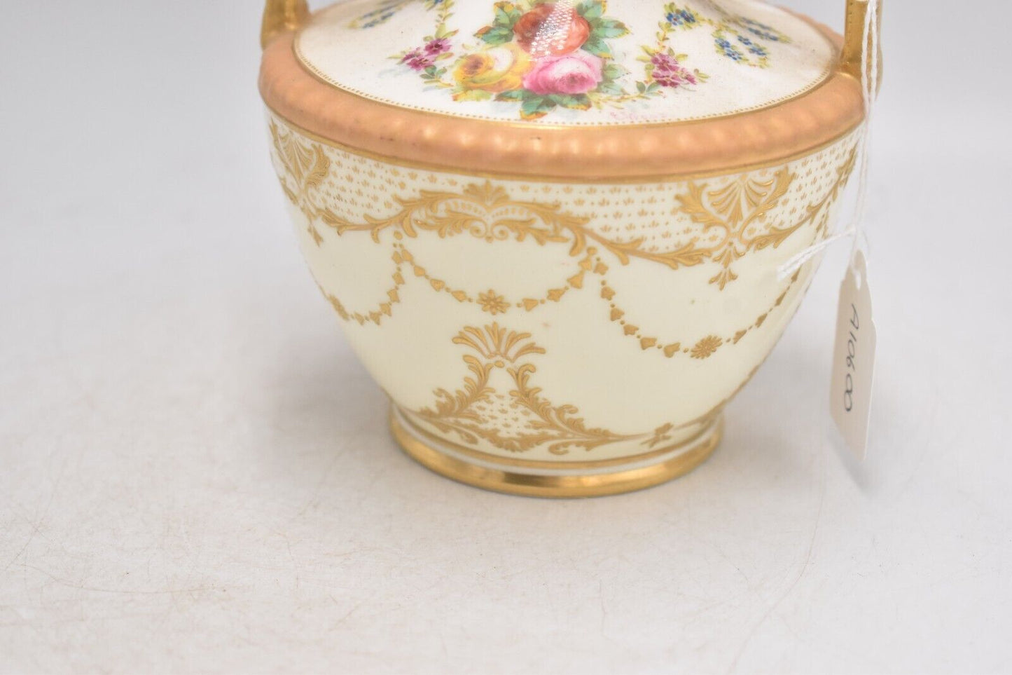 Antique Royal Doulton Rose & Gold Gilded Bud Vase (1901-1922)
