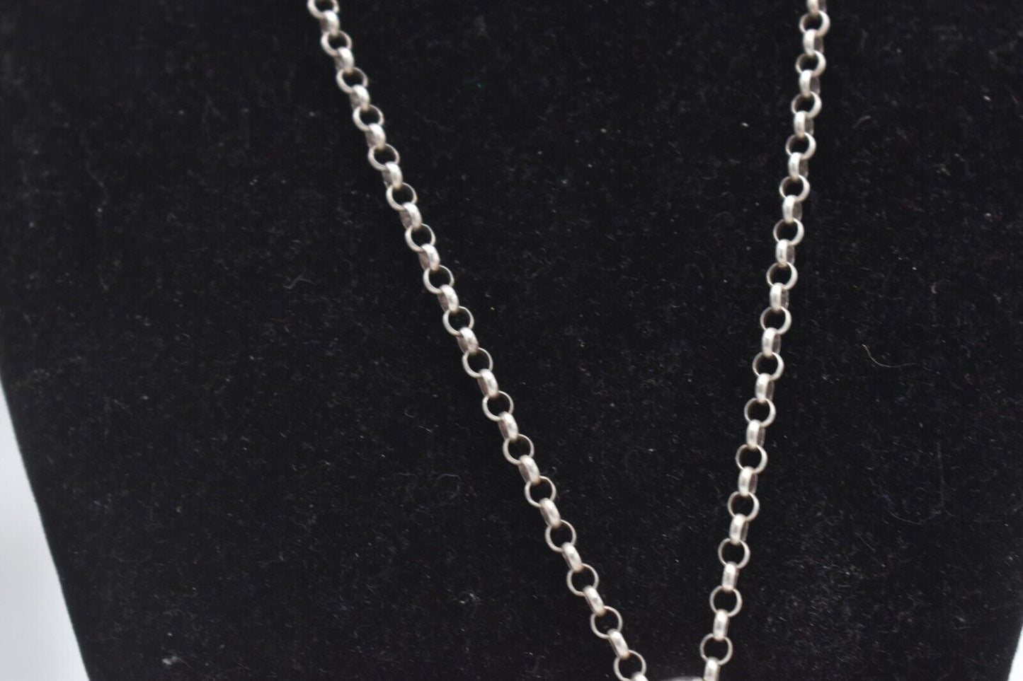 Vintage Sterling Silver 925 Tiger Eye Pendant Necklace – 46cm, 17.1g