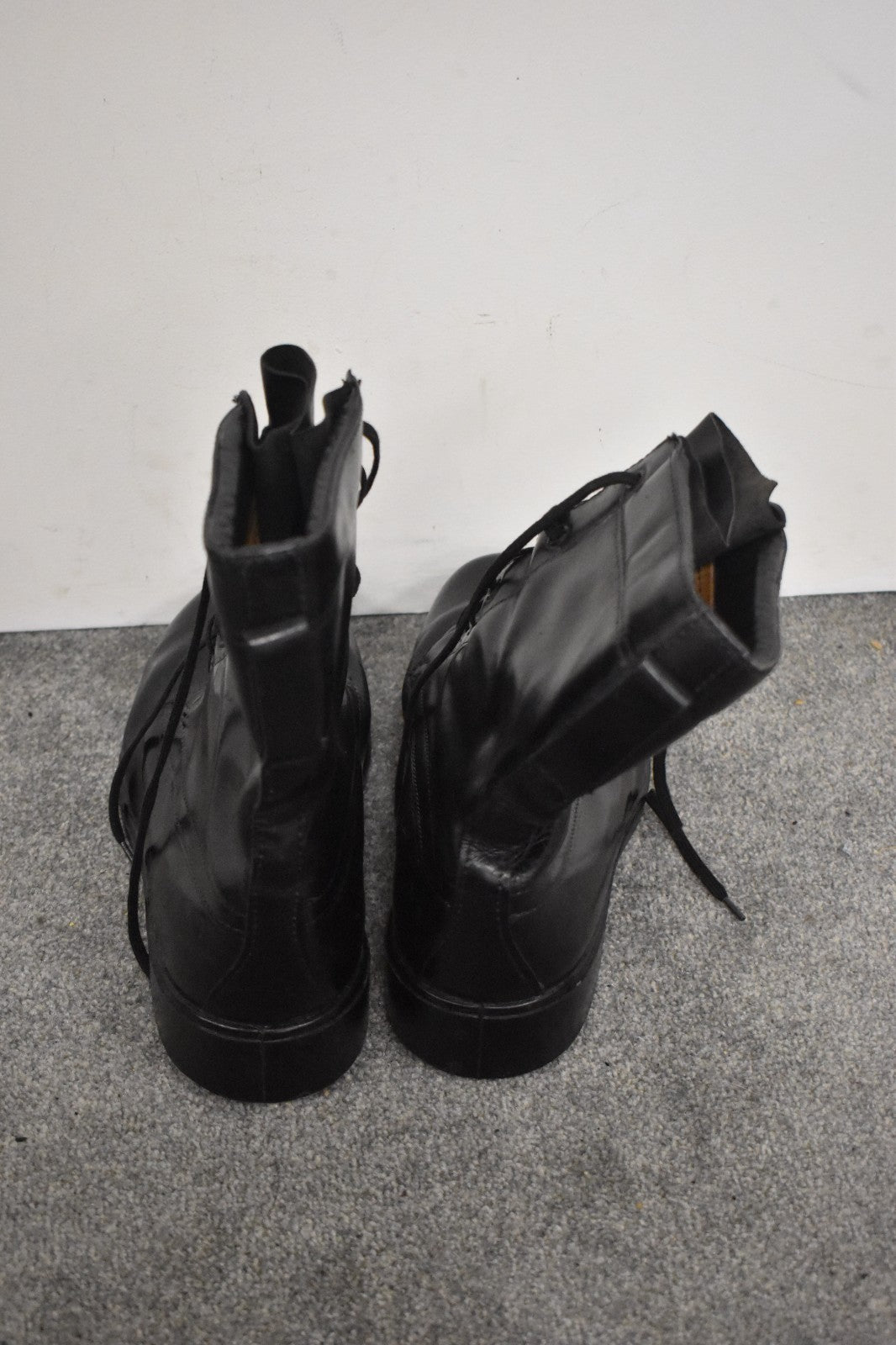 British Army Black High Leg Leather Combat Boots – Size UK 7 / EU 41