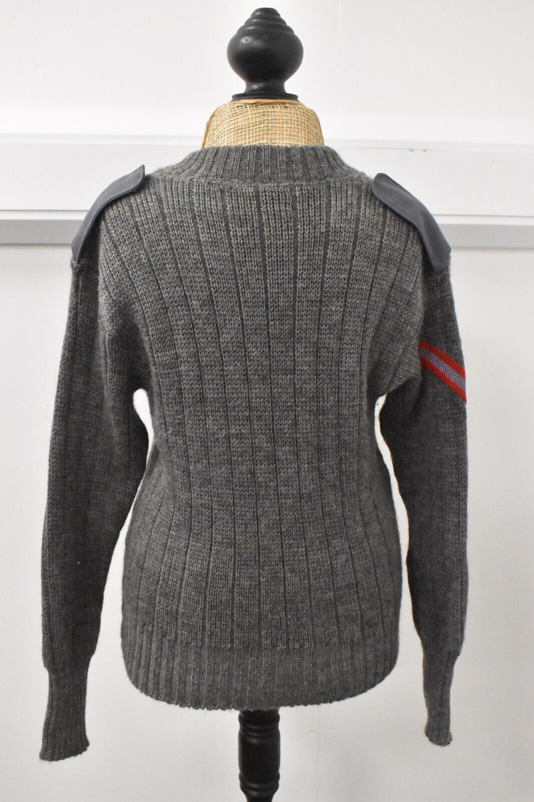 British Army Women’s Grey Wool Jersey Pullover Jumper 1978 Size 2 Broad Rib