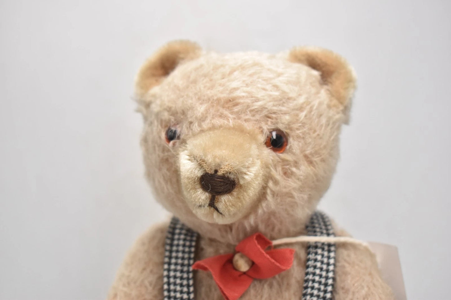 1950s Hermann Mohair Teddy Bear on Trike Vintage Collectible 32cm