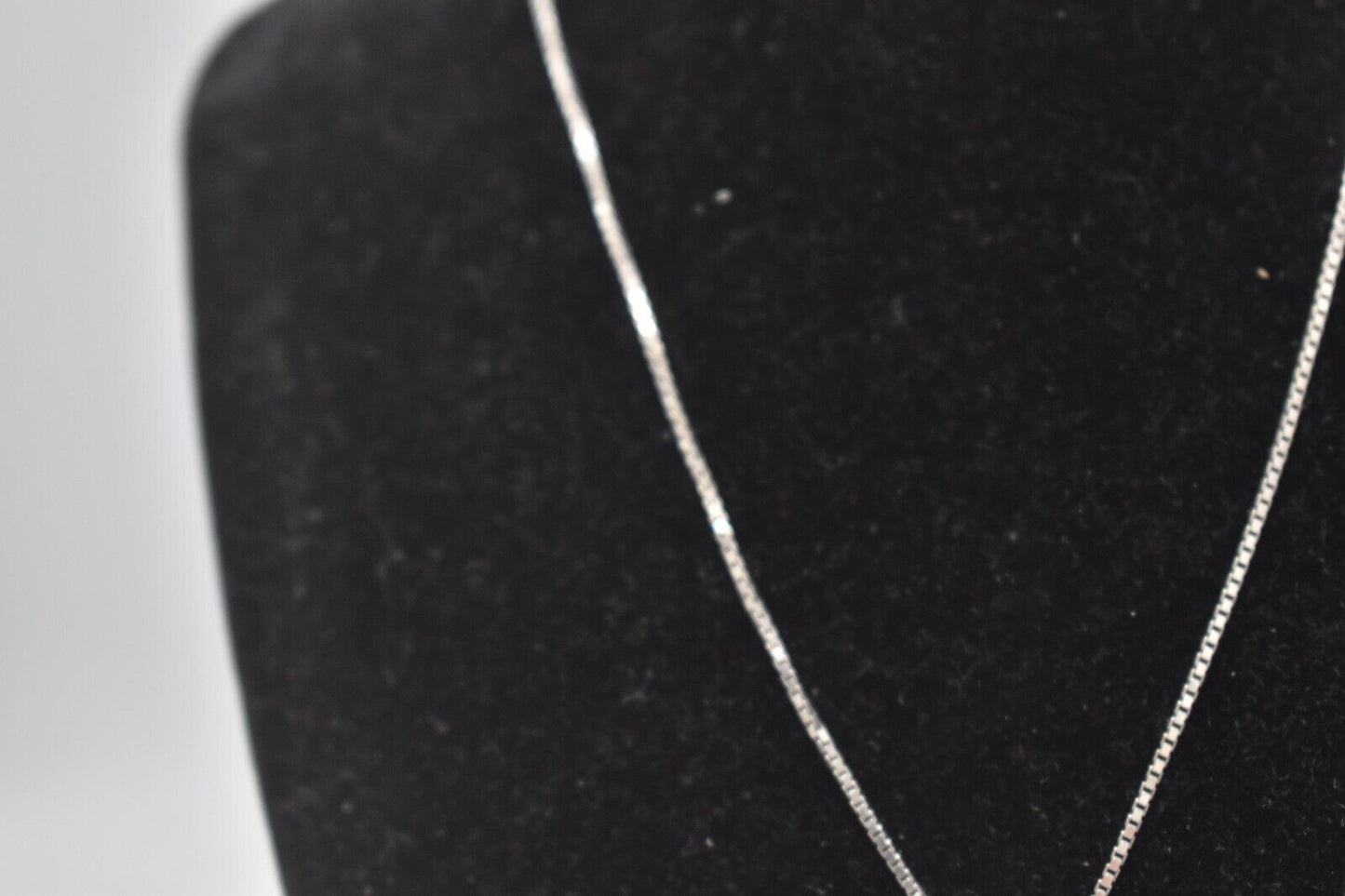 Vintage Sterling Silver 925 Black Agate Minimalist Pendant Necklace 42cm