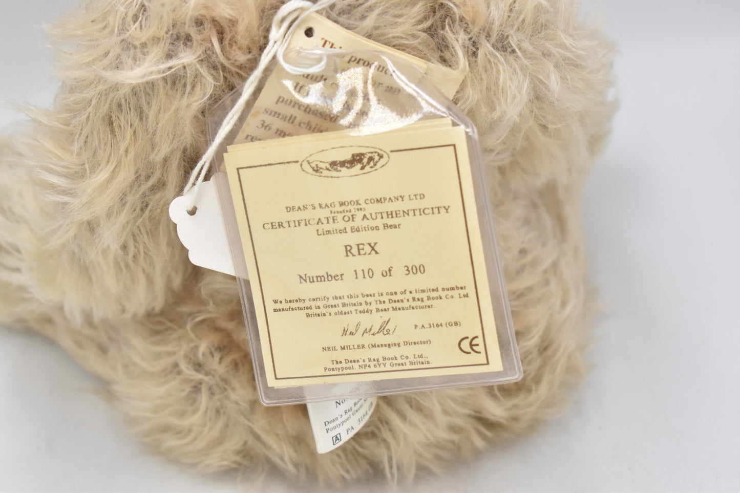 Deans Rag Book Co Rex Teddy Bear – Limited Edition 110/300 – Mohair