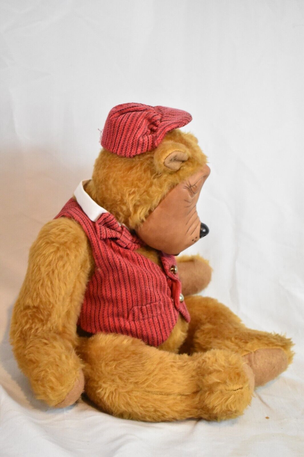 Vintage Georgette Zlomke Style Ceramic Face Artist Teddy Bear – Fully Jointed