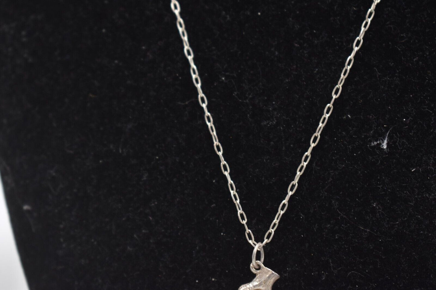 Vintage 925 Sterling Silver and Dragon Claw Pendant Necklace 45cm