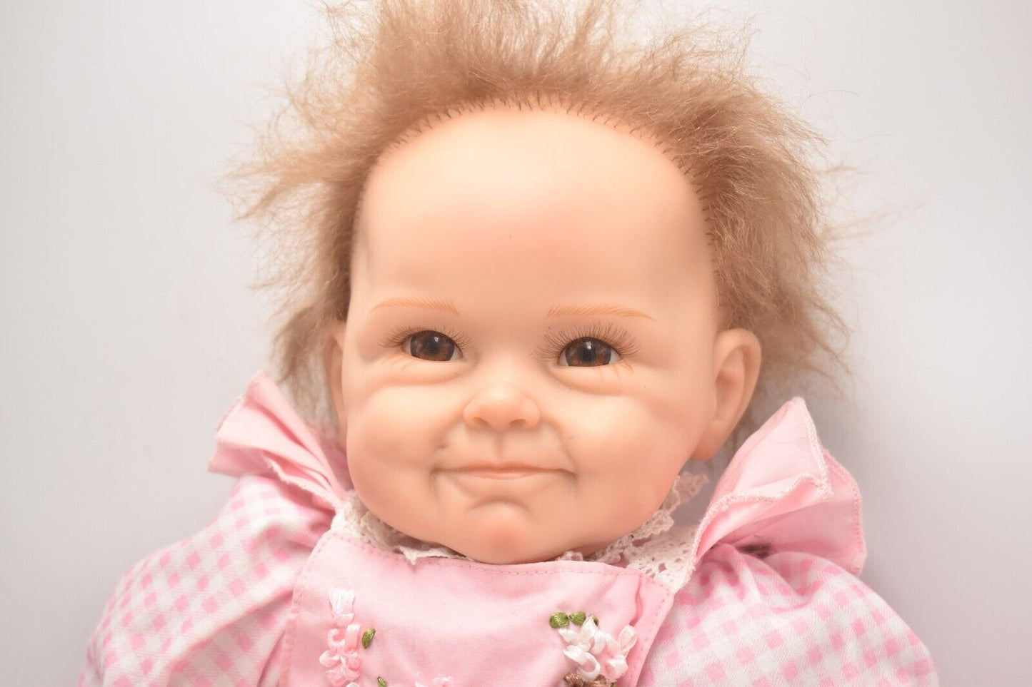 Vintage Reborn Baby Girl by Andrea Arcello – Lifelike, Rooted Hair, Artist Doll