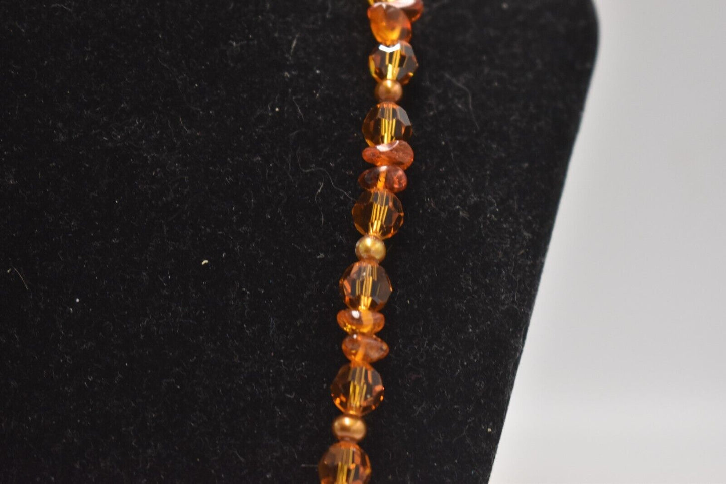 Vintage 925 Sterling Silver & Beaded Baltic Amber Necklace – 56.5cm, 31.9g