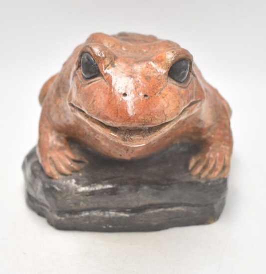 Vintage Critters Frog Large Stone Figurine Statue Ornament – Garden Décor