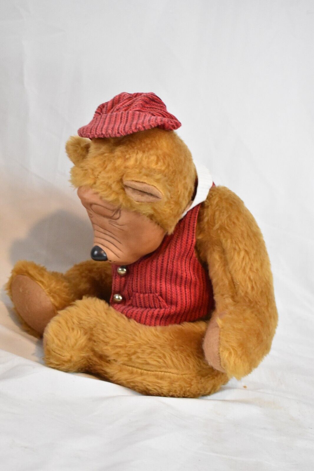 Vintage Georgette Zlomke Style Ceramic Face Artist Teddy Bear – Fully Jointed