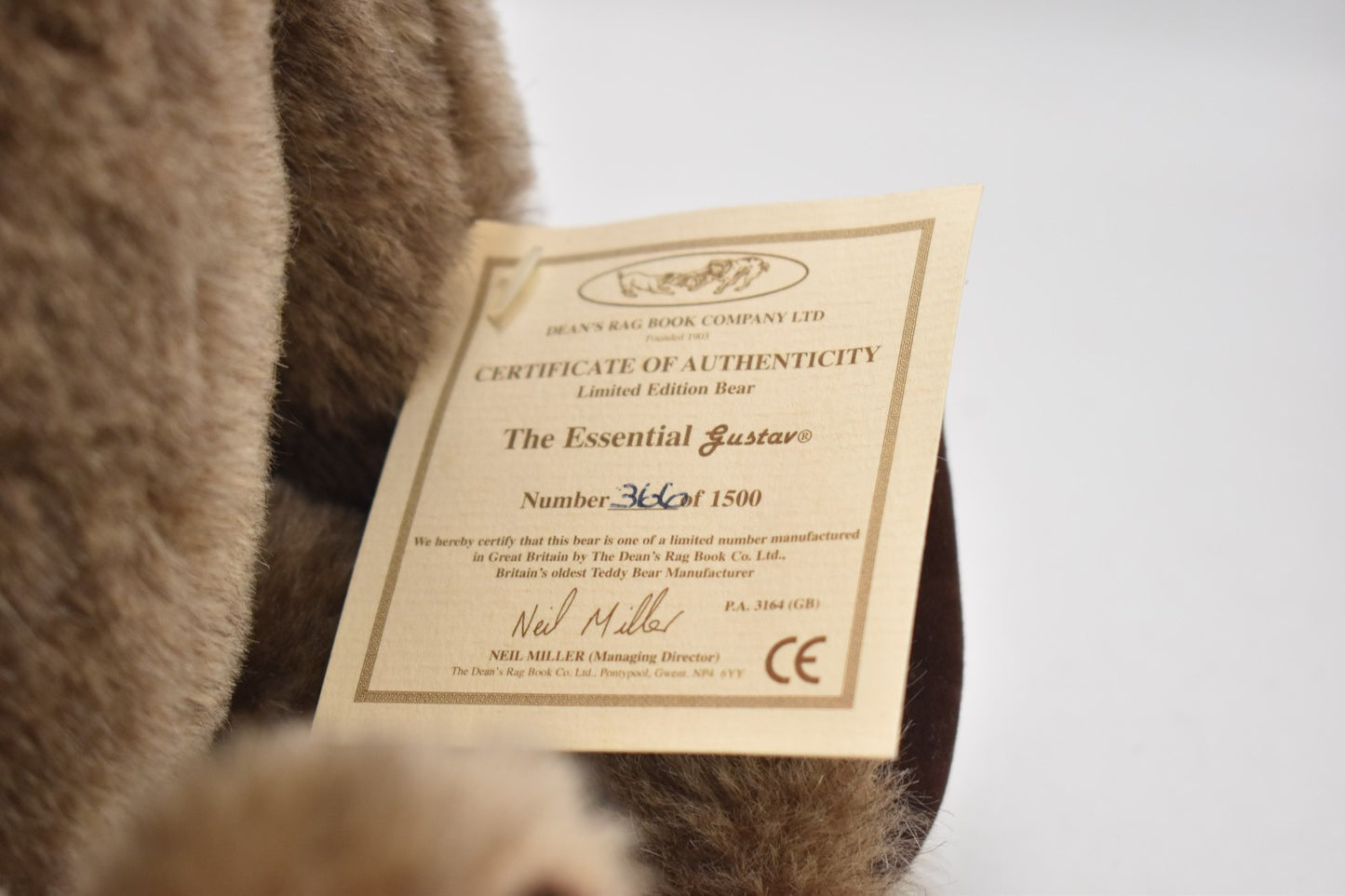 Deans Rag Book Co The Essential Gustav Teddy Bear – Limited Edition