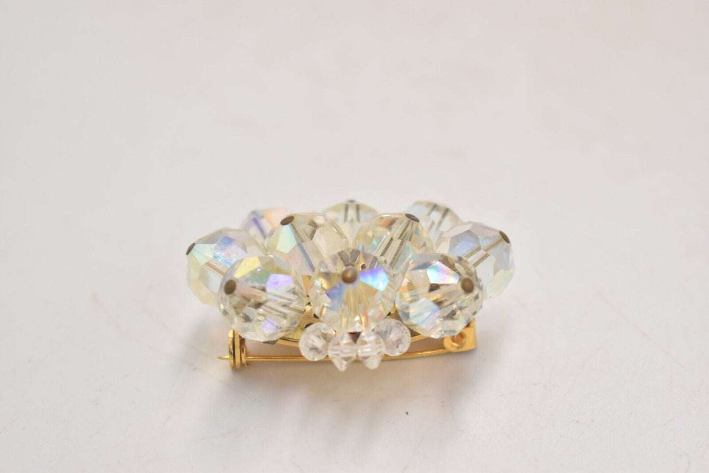 Vintage Gold Tone Aurora Borealis Brooch – Women's Jewellery