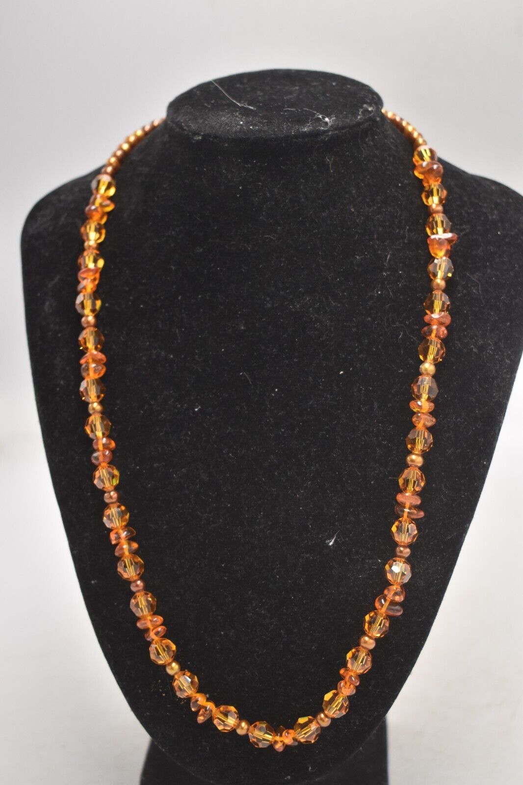 Vintage 925 Sterling Silver & Beaded Baltic Amber Necklace – 56.5cm, 31.9g