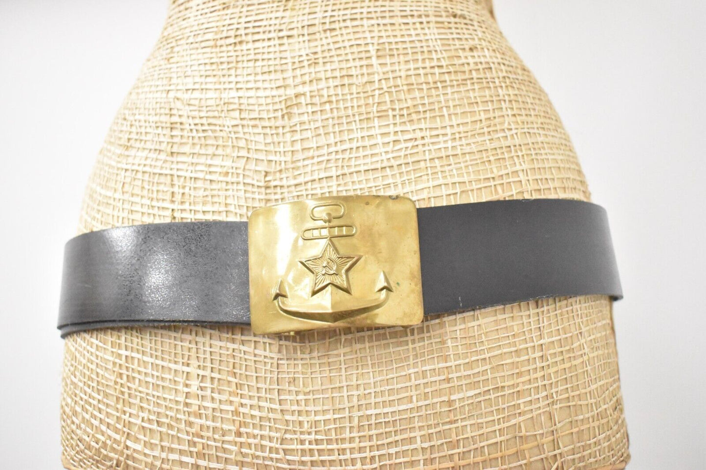 Original Russian Soviet Navy Sailor's Belt with Buckle USSR Marine Military