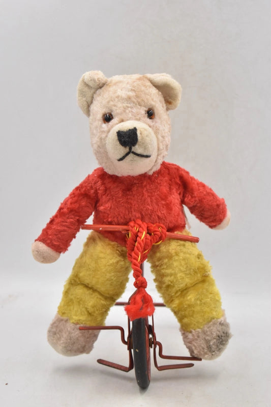 Vintage 1950s Chiltern Rupert Bear on Tricycle Collectible Teddy Bear