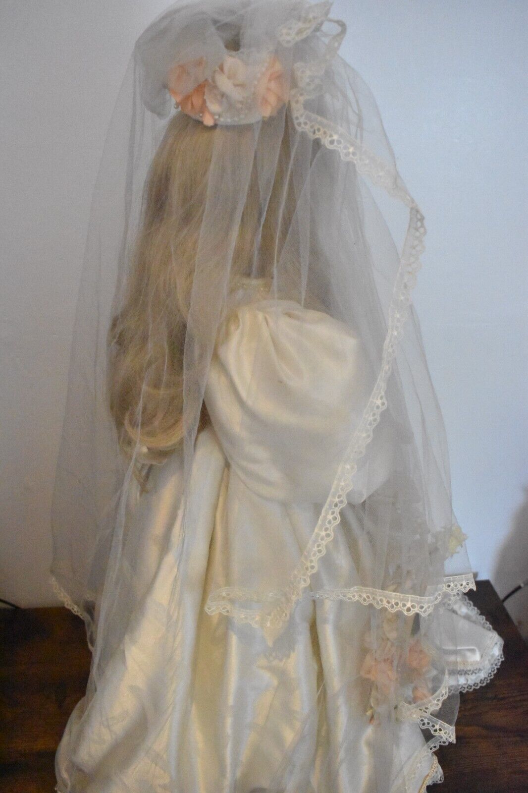 Vintage Reproduction French Bru Jumeau Bride Doll with Seeley Body – 80cm Bisque