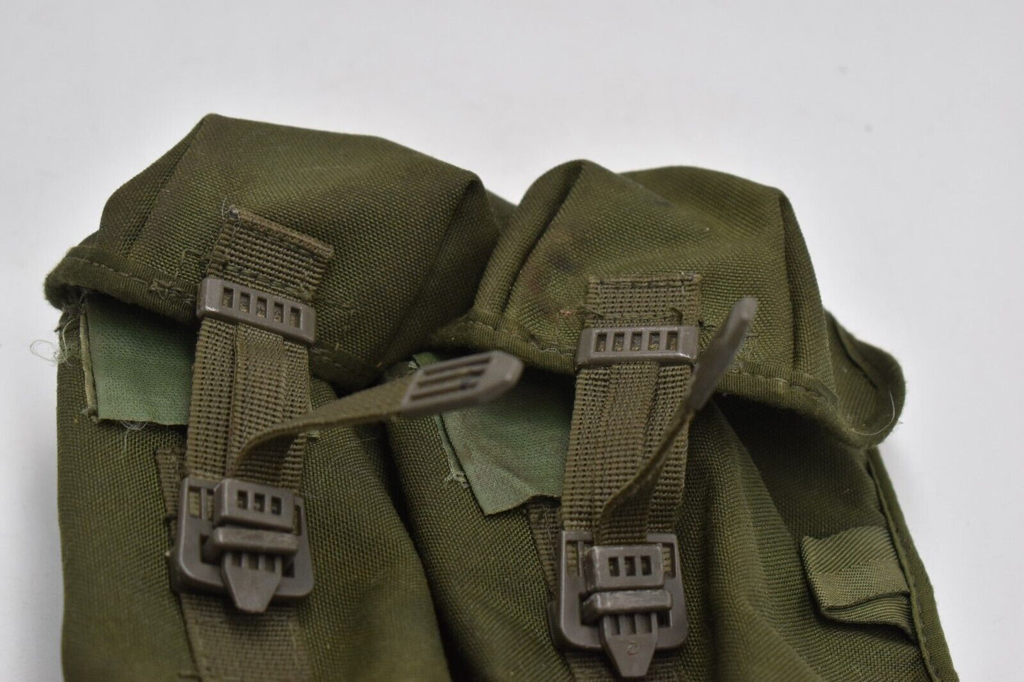 British Army Olive Green PLCE Double Ammunition Pouch – Drop Loop