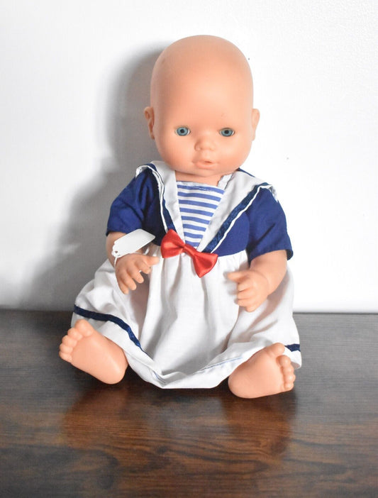 Vintage Famosa Baby Doll Rubber Doll Sailing Outfit