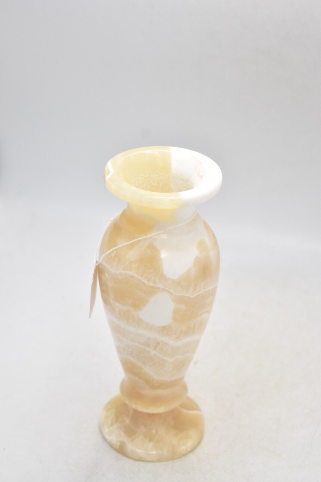 Vintage Onyx Marble Bud Vase – Hand Carved Decorative – 20cm