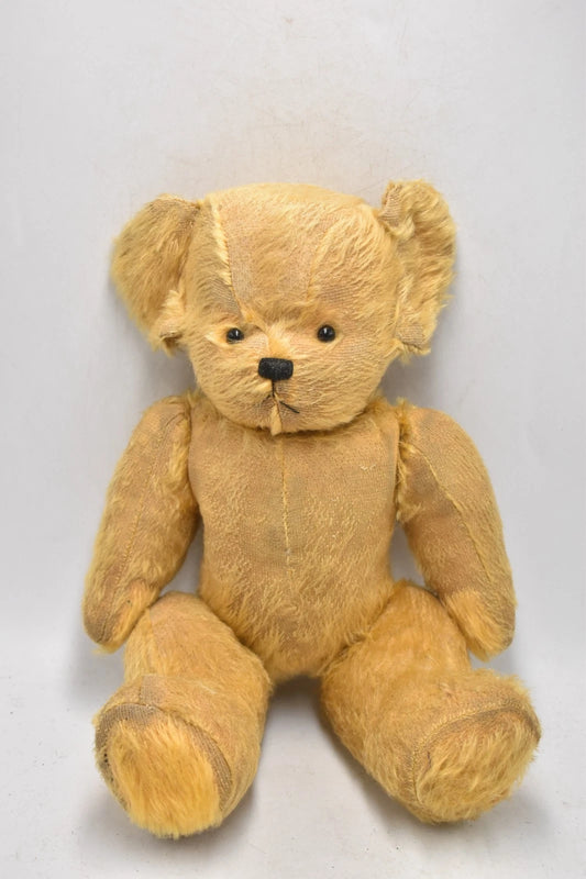 1950s Golden Mohair Vintage Teddy Bear Fully Jointed 36cm