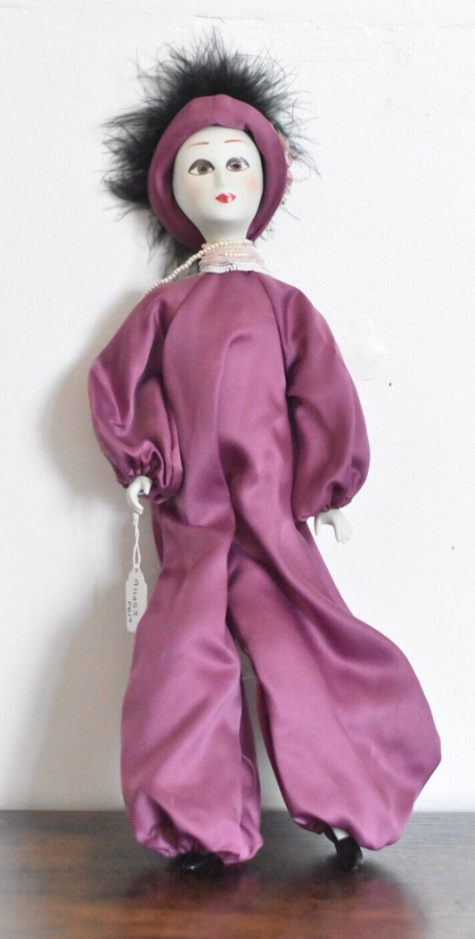 Vintage Porcelain Doll – Creepy Haunted Doll with High Heels & Silk Outfit