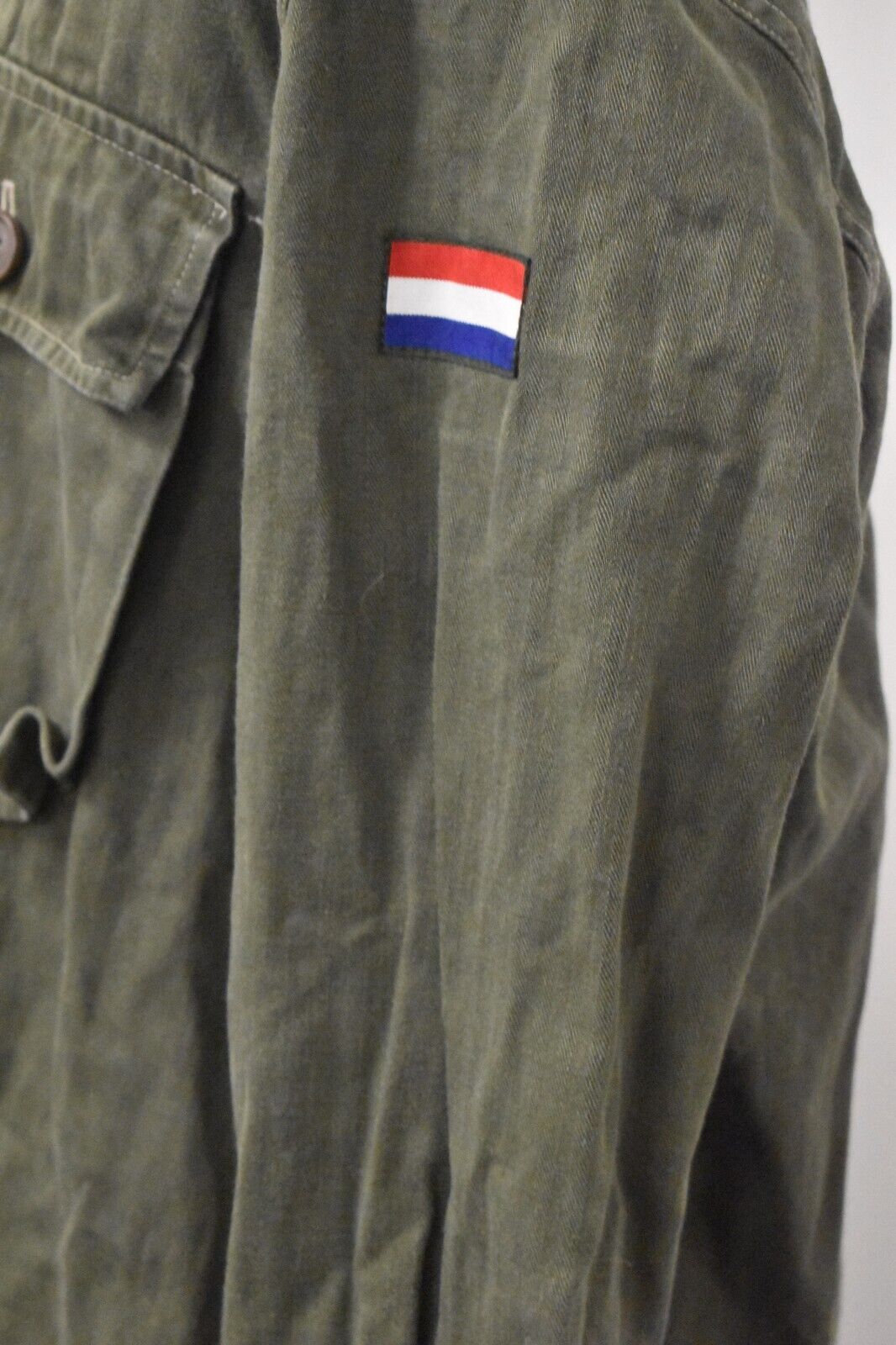 Vintage 1959 Dutch Army Fatigue Utility Shirt – Chest 38" – Authentic Military