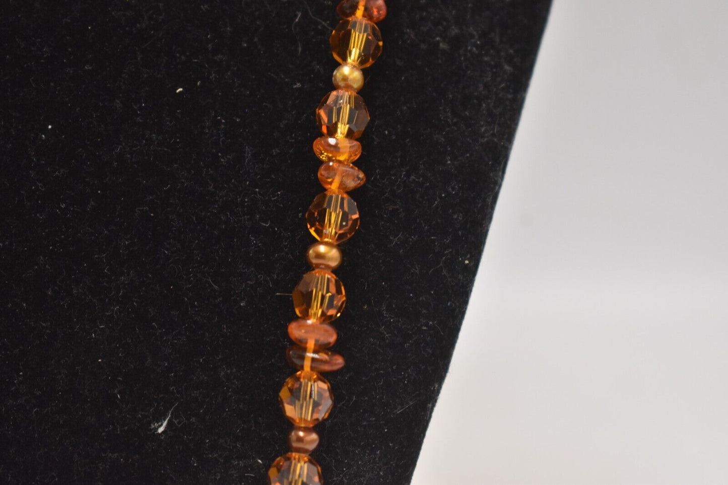 Vintage 925 Sterling Silver & Beaded Baltic Amber Necklace – 56.5cm, 31.9g