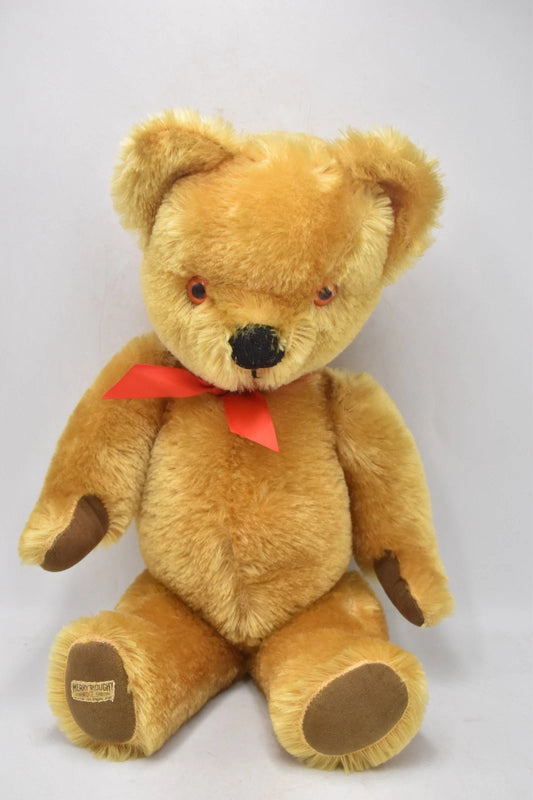 Vintage 1960s Merrythought Golden Mohair Teddy Bear Fully Jointed 45cm