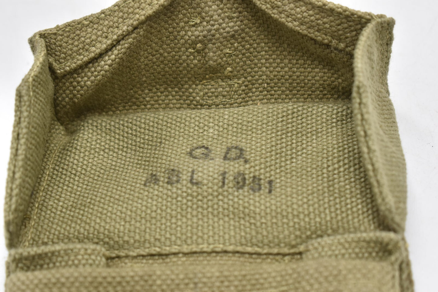 Vintage Belgian Army M51 Ammunition Pouch 1951 Dated WWII 37 Pattern Webbing