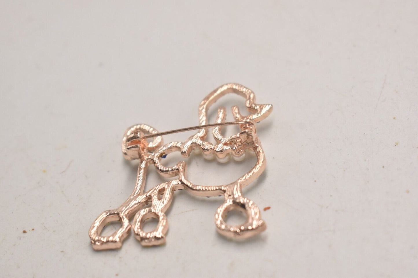 Vintage Poodle Dog Multi-Colour Diamante Rhinestone Brooch - Women's Jewellery