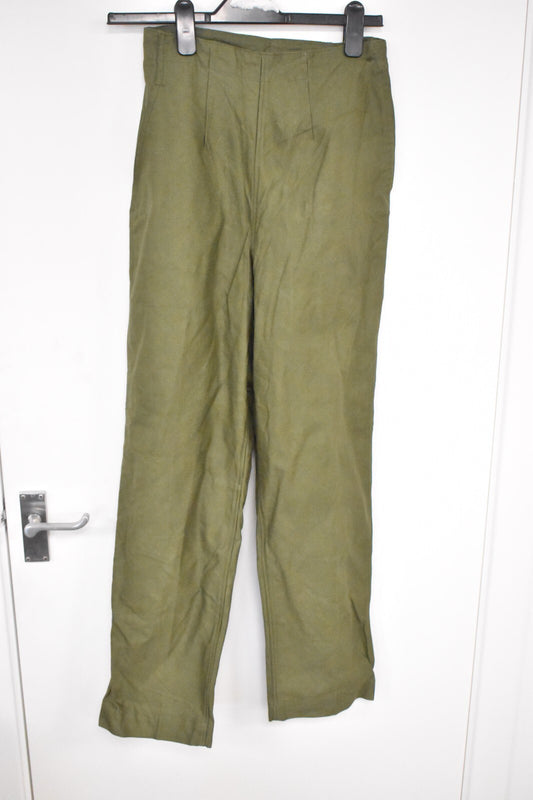 Vintage 1970s British Army Women's Working Dress Trousers Slacks W26" L28"