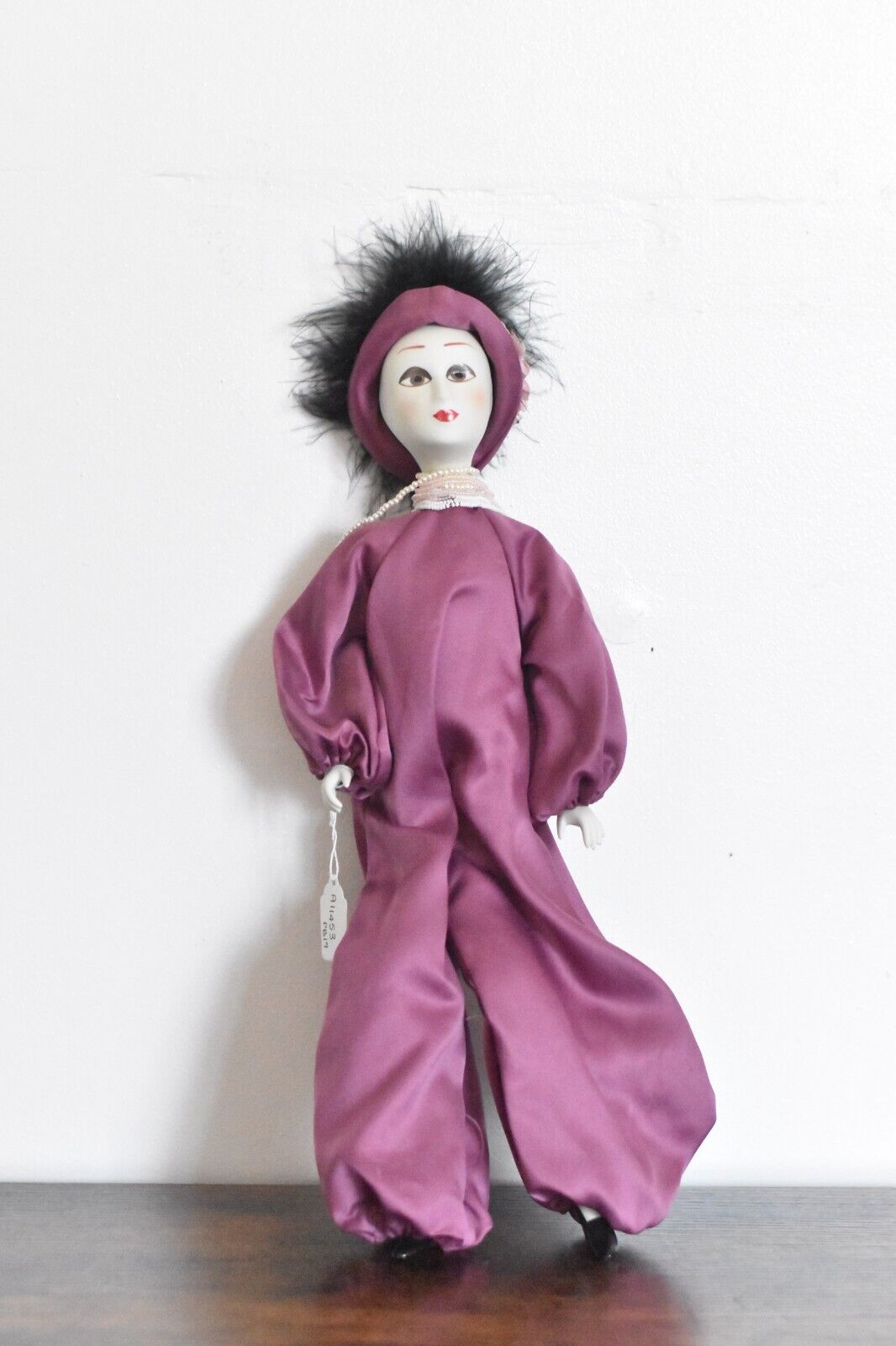 Vintage Porcelain Doll – Creepy Haunted Doll with High Heels & Silk Outfit