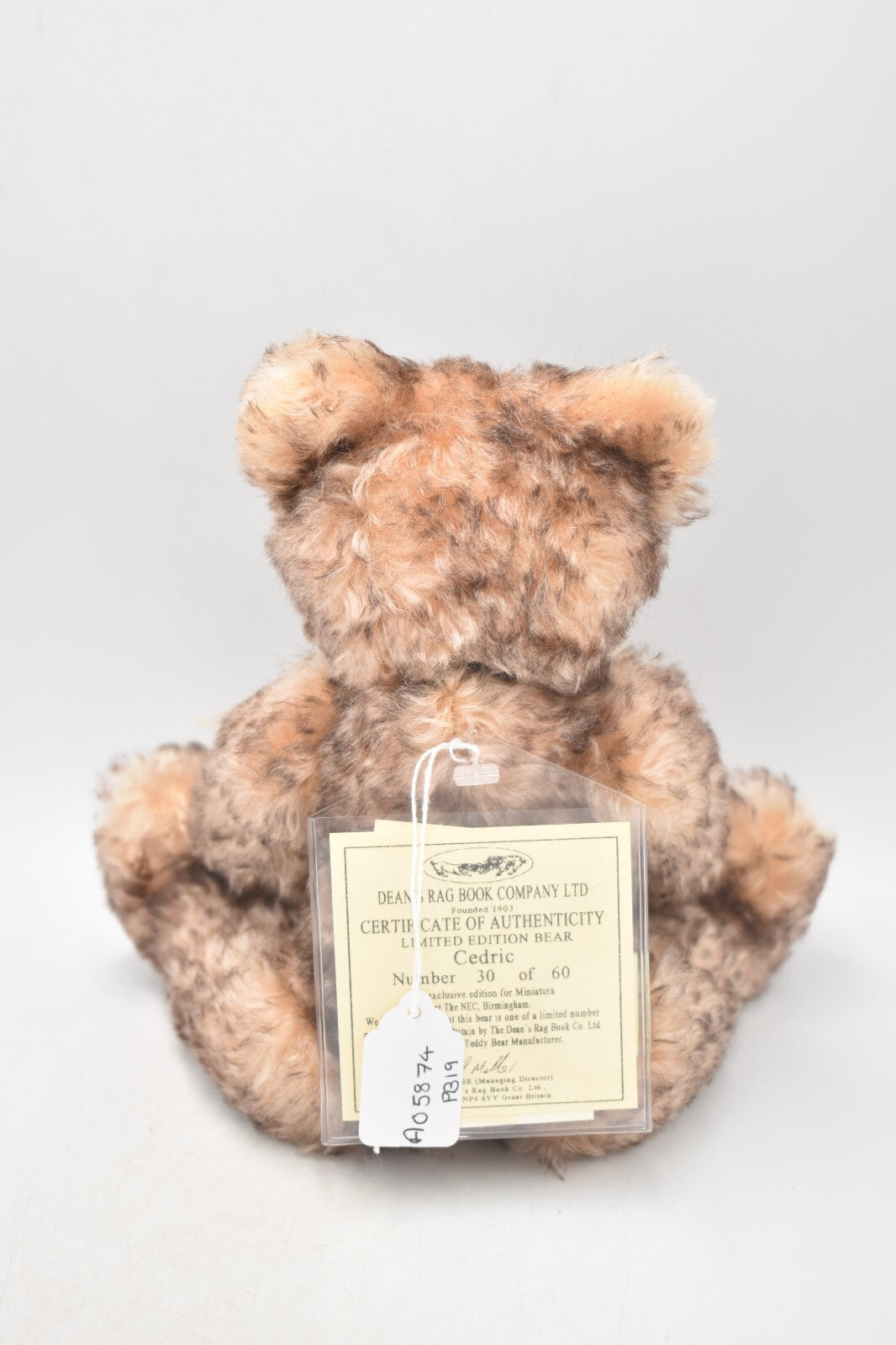 Deans Rag Book Co Cedric Teddy Bear – Limited Edition #30 of 60 – Mohair