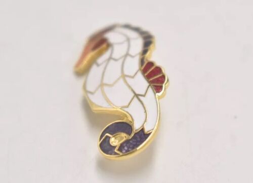 Vintage Seahorse Brooch Enamel Multi-Coloured Costume Jewellery