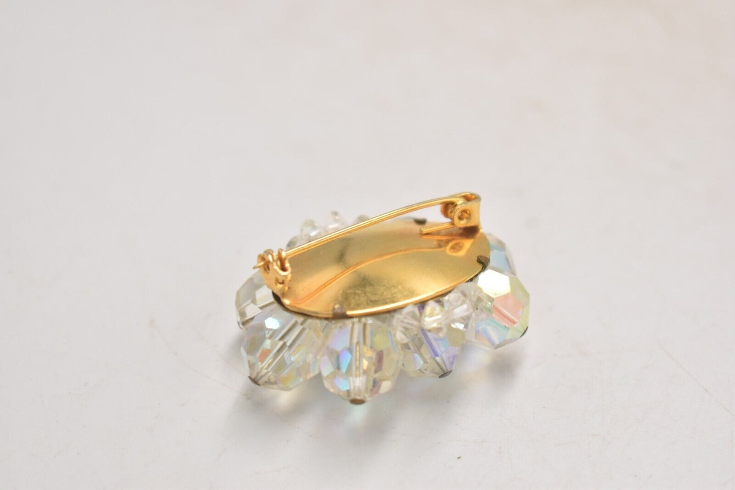 Vintage Gold Tone Aurora Borealis Brooch – Women's Jewellery