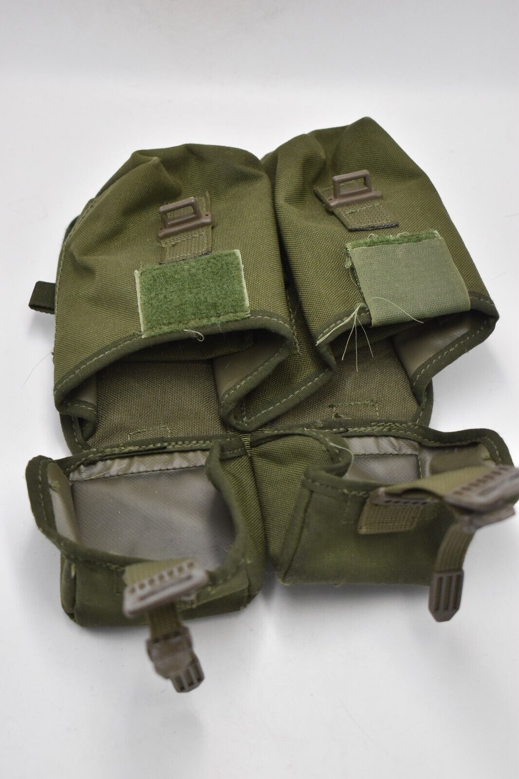 British Army Olive Green PLCE Right Hand Double Ammunition Pouch