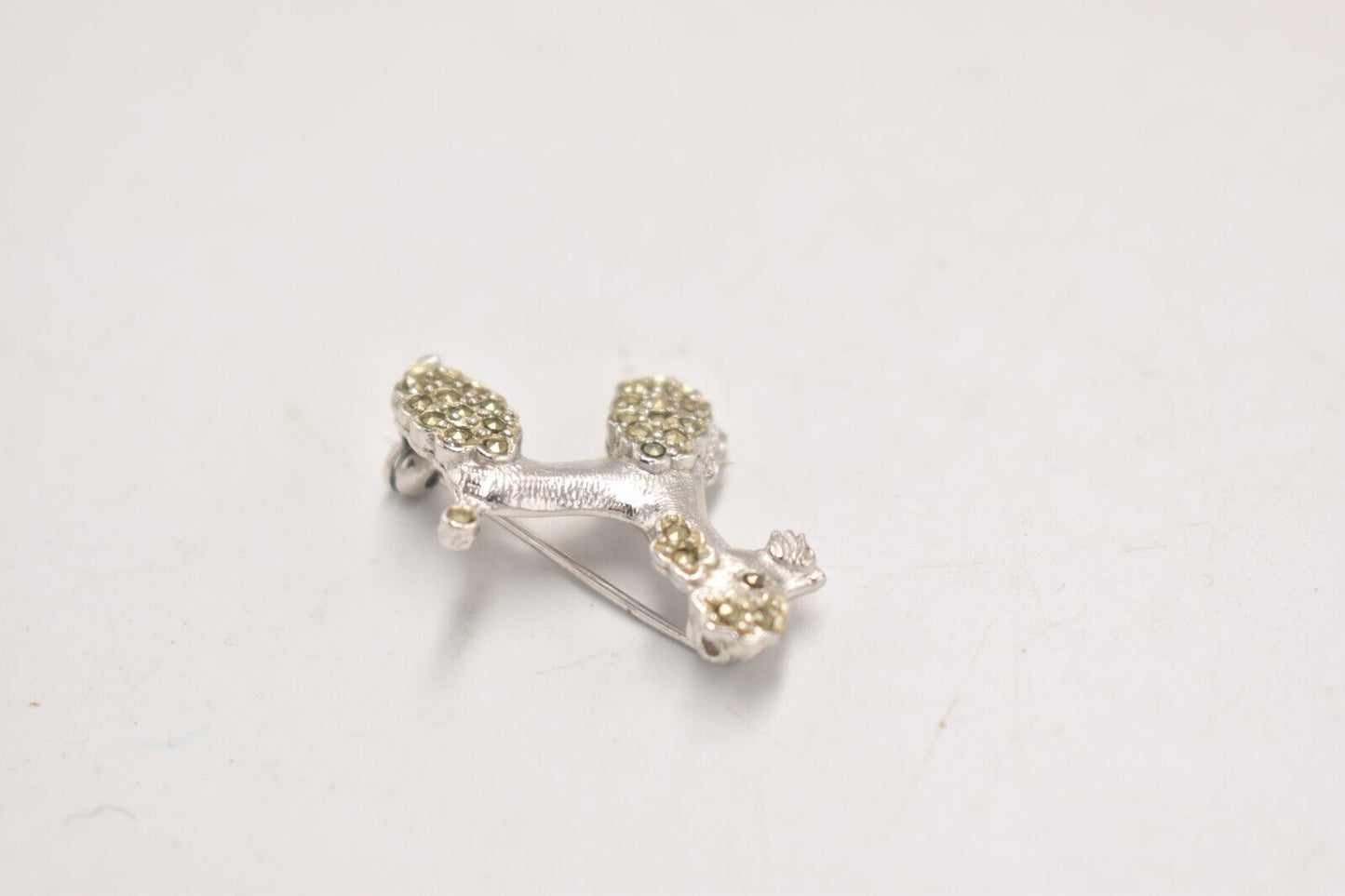 Vintage Silver Tone and Marcasite Poodle Dog Brooch – Women's Jewellery