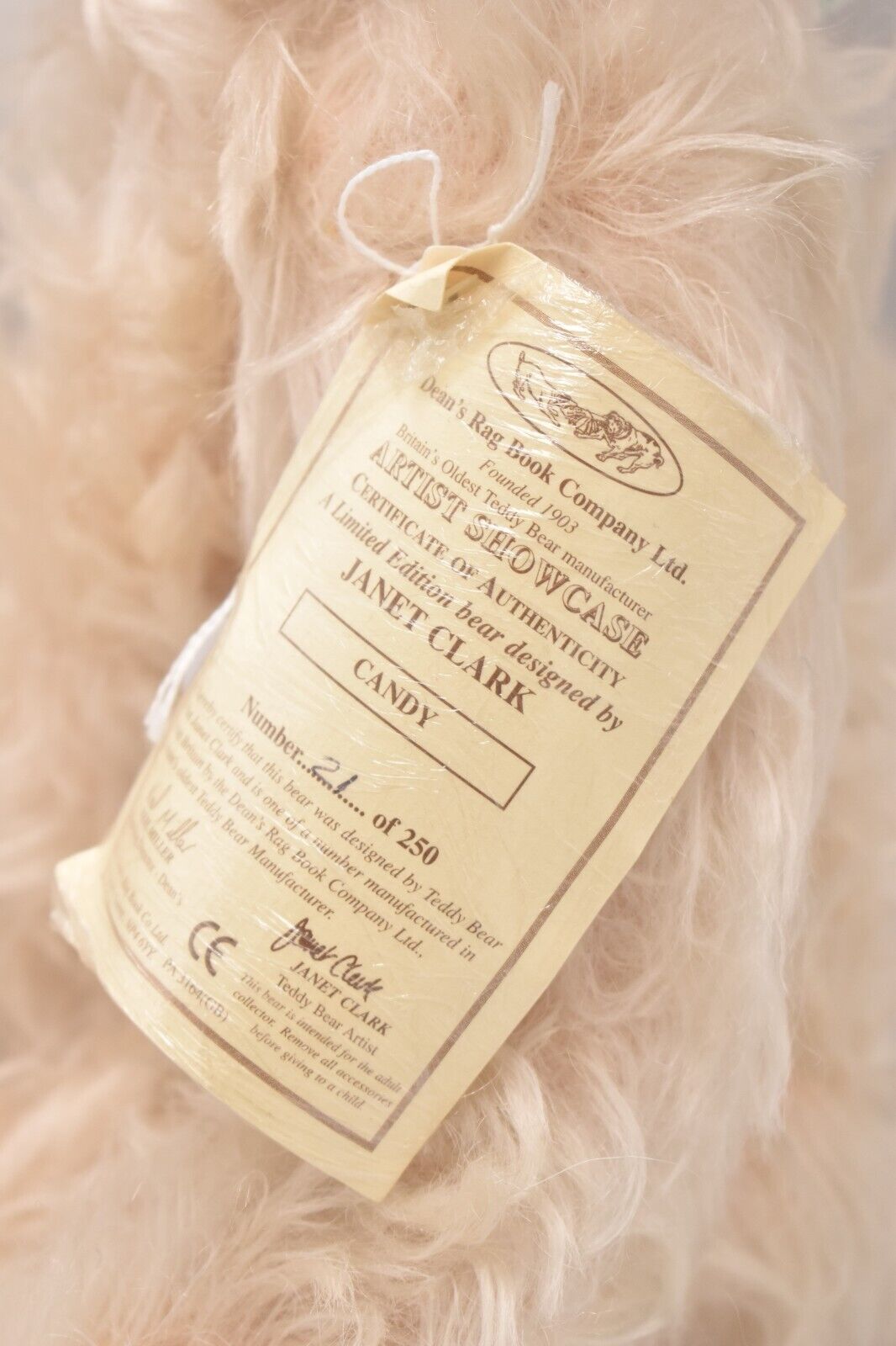 Deans Rag Book Co Artist Showcase Candy Teddy Bear by Janet Clark – Ltd Edition