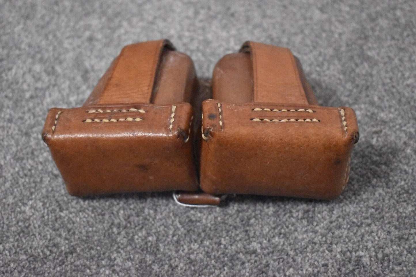 WWII German Army K98 Brown Leather Ammunition Pouch – Early War Luftwaffe